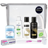 Convenience Kits international 10 PC Deluxe Kit, Featuring: Tresemme Hair and Dove Body Travel-Size Products, Silver