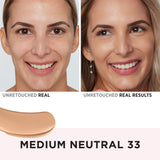 IT Cosmetics Medium Neutral 33 Foundation - Hydrating, Minimizes Pores & Imperfections, Radiant Finish - With Hyaluronic Acid