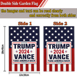 NASIAN Trump Vance 2024 Garden Flag Take America Back Garden Flag Trump Vance 2024 Yard Signs Patriotic American Garden Flags for Outside 12x18 Double Sided Outdoor House Lawn Decorations Banner