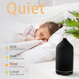 VIVITEST Diffusers for Essential Oils,Stone Oil Diffuser,Ceramic Essential Oil Diffusers Black for Home (250ML)