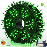 JMEXSUSS 500 LED Halloween String Lights Outdoor, 8 Modes Green Halloween Lights Plug in, 173ft Green LED Christmas Lights for Tree Garden Party Xmas Halloween Decorations