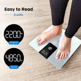 GE Scale Body Weight Bathroom: 500lb BMI Weight Scales for People Accurate Bluetooth Weighing Digital Scale Electronic Weigh Scales White