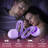 Noise Cancelling Ear Plugs for Sleeping - 2 Pairs Reusable Soft Silicone Noise Block Earplugs for Sound Proof, 30db Noise Reduction Earplug for Sleep, Snoring Blocking, Concert.