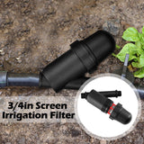 Glooglitter 2 Pcs Drip Irrigation Inline Y Filter with Mesh Screen, 3/4" x 3/4" Male Thread Connections Hydroponics Y Filter for Garden Greenhouse Agricultural Drip Sprinkler Irrigation