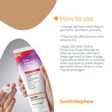 Smith+Nephew SECURA Extra Protective Cream (EPC) Tube, Diaper Rash Cream for Adults, Incontinence Skin Protectant, 3.25 Ounces White