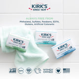 Kirk's Castile Bar Soap Clean Soap for Men, Women & Children | Premium Coconut Oil | Sensitive Skin Formula, Vegan | Soothing Aloe Vera | 4 oz. Bars - 6 Pack