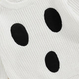 Afunbaby Baby Girl Boy Knit Sweater Blouse Pullover Sweatshirt Warm Crewneck Long Sleeve Tops for Infant Toddler (White Halloween Ghost, 6-9 Months)