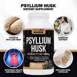 YouFit Nutrition PSYLLIUM Husk Capsules - Premium Psyllium Fiber Supplement - Promotes Intestinal Health and Regularity - 100% Natural Soluble Fiber 1450mg Per Serving - 240 Capsules