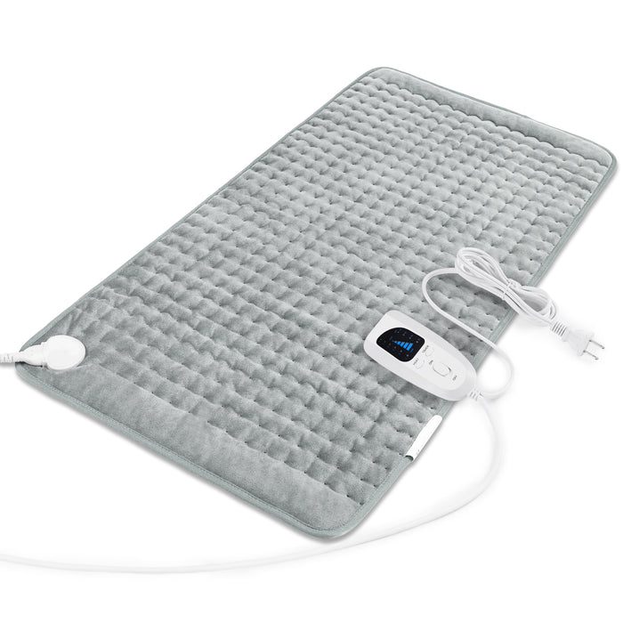 Heating Pad-Electric Heating Pads for Back,Neck,Abdomen,Moist Heated Pad for Shoulder,Knee,Hot Pad for Pain Relieve,Dry&Moist Heat & Auto Shut Off(Light Gray, 33''×17'')