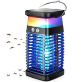 Bug Zapper Outdoor Indoor Mosquito Zapper Solar Fly Zapper Rechargeable Electric IP69 Waterproof Plug in with RGB Light & Reading Lamp for Patio Camping Home Backyard