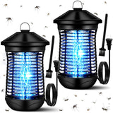 2 Pack Bug Zappers, 4200v 20w Power Electric Mosquito Zapper, Mosquito Killer with 3.9ft Cords for Outdoor Indoor, IPX4 Waterproof Insect Zapper Electric Fly Trap with 2 Brush for Home Patio Camping