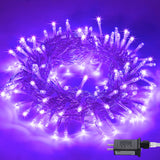 JMEXSUSS 100 LED Purple Lights for Halloween, 8 Modes Purple String Lights Indoor, 33ft Purple Christmas Lights Outdoor Waterproof for Christmas, Fireplace, Party, Tree, Garden