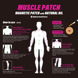 [45Pack] Muscle Magnetic Patch with Natural Oil, Magnetic Acupressure Patches, 1300 Gauss, Magnet Therapy, Light Magnetic Energies, Made in South Korea (45)