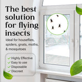 Fly Trap Indoor or Outdoor Usage | Window Fly Traps are Clear & Transparent | Also for Moths, Gnats, Fruit Flies, Spiders and Ants | Easy to Use - Easy to Dispose | Pack of 30