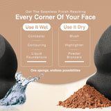 Frankie Rose Cosmetics Complexion Perfection Sponge | Latex-Free Foam & Vegan Makeup Sponge For Foundation, Concealer & Powders | Offers Medium to Full Coverage | Black Makeup Sponge