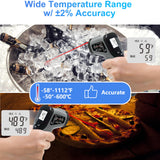 hito Infrared Thermometer Temperature Gun -58°F to 1112°F, Digital Heat Gun for Pizza Oven, Cooking, Meat, Candy, Laser Tool for Griddle, Grill, Indoor Room