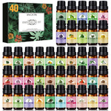 Essential Oils Set - Essential Oils -100% Natural Essential Oils - Perfect for Diffuser, Humidifier,Aromatherapy, Massage,Skin & Hair Care, DIY Candle and Soap Making(40 * 10 ML)
