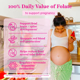 Pink Stork Liquid Folate: Whole-Food Vitamin B9 from Lemon Peels, Natural Folic Acid with Vitamin C, Liquid Prenatal Vitamins for Women, Pregnancy Must Haves, Women-Owned, 2 oz