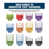 Wahl Clipper Genuine Secure-Fit™ Attachment Guard Organization Kit with Color Pro Colored Hair Clipper Guide Combs, 14 Piece Premium Storage Kit for Wahl Hair Clippers, Multicolor - 3291-100