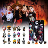 Halloween Advent Calendar 2024, Contains 24 Gifts, Halloween Countdown Calendar with Scary Halloween Doll Collectible Horror Movie Figures Gift for Kid, New Halloween Christmas Countdown Calendar