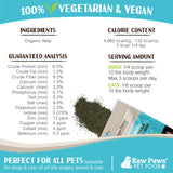 Raw Paws Organic Kelp for Dogs & Cats, 16-oz - Iodine Rich for Thyroid, Digestive & Immune Health - Seaweed Powder for Dogs, Sea Kelp for Cats, Kelp Supplement for Dogs, Dried Kelp Powder for Dogs