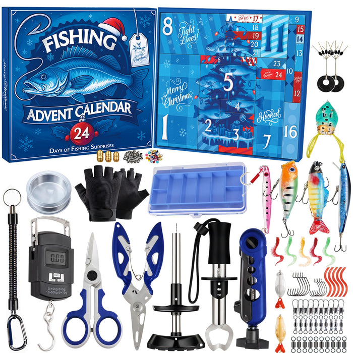 Fishing Advent Calendar 2026 Men Teen 24 Days Assorted Fishing Accessories