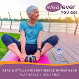 Wearever Women's Incontinence Underwear for Bladder Control with Super Absorbency - Reusable & Washable Leak Proof Underwear for Women - (Pack of 3) (Beige) (4X) (Fits Hip 52-55")