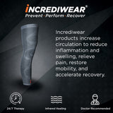 Incrediwear Leg Sleeve – Full Length Long Leg Sleeve for Leg Pain Relief & Muscle Recovery, Helps Reduce Swelling & Inflammation, Promotes Circulation, Leg Sleeves for Men & Women (Charcoal, Large)