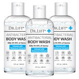 DR. LIFT Antibacterial Body Wash, 8 oz (3-Pack) - Gentle & Effective Shower Gel - Made in America