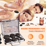 Hot Stones Massage Warmer Kit, 9Pcs Hot Stones Massage Set Portable Hot Stone with Heater, Hot Rocks Basalt Massage Stones for Home Spa Warming Therapy Relaxing