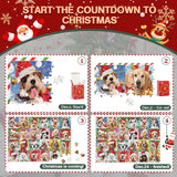 Advent Calendar 2024 Christmas Jigsaw Puzzles, Christmas Dogs Jigsaw Puzzles 1008 Pieces Puzzle 24 Days Christmas Countdown Calendar Family Game Christmas Gifts for Kids Teens Adults