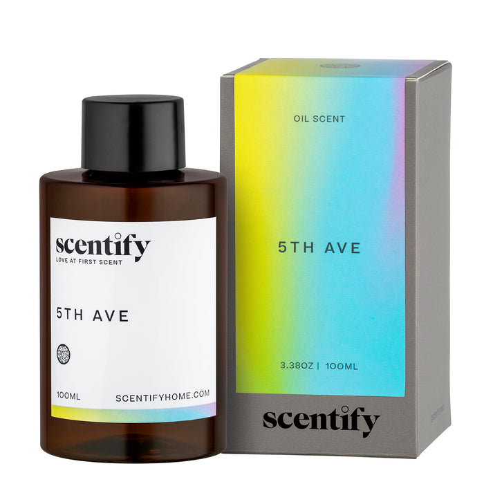 5th Ave Aroma Oil Scent for Oil Diffusers by Scentify - Luxurious Aroma Oil with Bergamot, Floral, Gardenia Scents - Relaxing Aromatherapy Diffuser Fragrance Non-Toxic & Pet-Friendly 3.4 oz