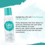 Punky Pastel Temporary Hair Color Spray, Perfectly Peacock, Spray-On Hair Color, Fast-Drying, Non-Sticky, Travel Size Hair Dye for Instant Vivid Hair Color, 3.5 oz, 2-Pack