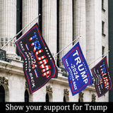 2024 Trump Flags for Take America Back, 3x5 Ft Polyester Banner with Brass Grommets Outdoor, Decoration Premium Presidential Election Banner 100D Polyester, UV Protection,2 Trump Flags Made in USA