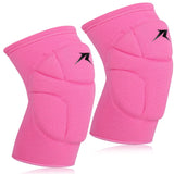 Racbeuk Volleyball Knee Pads Pink, Knee Protector Supporter for Girl Lady Women with High Protection Pads,Professional Grade Knee Pads for Running,Tennis,Yoga,Cycline,Gym,Workout Exercise