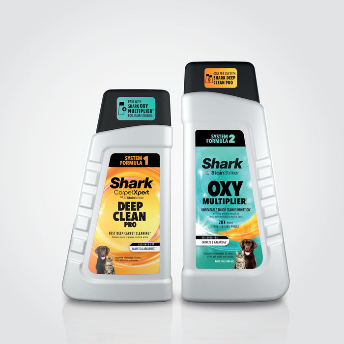 Shark PXCMBUNDLE StainStriker Complete Bundle for Shark StainStriker portable cleaners, for carpets & area rugs, instantly eliminates odors, 32oz OXY Multiplier and 16oz Deep Clean Pro