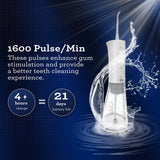 Gurunanda Advanced Dental Water Flosser 2.0 - Cordless & Portable - 300 ml Water Tank, 3 Modes, Rechargeable for Healthy Teeth & Gums