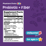 Physician's Choice Kids Probiotic + Prebiotic Fiber Packets (Ages 1+) - Supports Regularity, Occasional Constipation & A Healthy Digestive System - No Allergens or Preservatives - Unflavored - 24 Pack