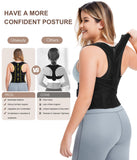 URSEXYLY Back Brace Posture Corrector for Women Adjustable Shoulder Straightener Full Back Support Upper and Lower Back Pain Relief,Spine Back Straightener Posture Corrector (Black, X-Large)