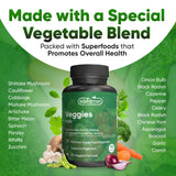 Kaitamin - Vegetable Supplement 9000, Improves Your Digestion and Supports Your Immune System, Vegan & Natural Antioxidant with 20 Super Veggies, All-in-One Veggies Supplement, 90 Capsules