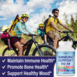 NEW AGE 8 in 1 Immune Support Booster Supplement with Echinacea, Vitamin C and Zinc 50mg, Vitamin D 5000 IU, Turmeric Curcumin & Ginger, B6, Elderberry 60 Count (Pack of 1)