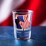 END THE WOKENESS - Trump Shot Shot Glass - Limited Edition - Made in America - Perfect for Patriotic Celebrations and Political Enthusiasts - Assassination Picture - Holds 1.5 oz