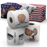 Gagster Donald Trump Toilet Paper Roll - 3 Ply Funny Novelty Gag, 200 Sheets Per Roll, Prank Gift for Adults, Presidential Pack (2 rolls with trump images, 1 roll with trumps funniest tweets) 3-pack