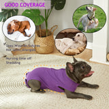 Wabdhaly Dog Surgery Recovery Suit,Small Suit for Female Spay Male Neuter Dogs Puppy Surgical Recovery,Blank Purple Body Suit S