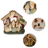 Bozidol LED Nativity Set Decoration - Religious Manger Nativity Advent Scene 4.1" Home Atmosphere Table Resin Decoration Indoor Kids