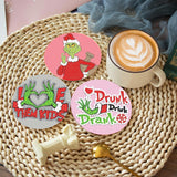 8 Pcs Diamond Painting Coasters with Holder,DIY Christmas Life Coaster Diamond Art Kits for Adults,Beginners Round Full Drill Diamond Art Christmas Craft Supplies