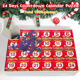 Christmas Advent Calendar 2024 Nativity Jigsaw Puzzles 1000 Pieces for Adults, 24 Days Christmas Countdown Calendar for Women Men, Christmas Countdown Advent Story Puzzles Holiday Family Game Gift