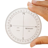 WESTCOTT ‎360-Degree Protractor Compass for Drawing and Drafting, Clear, 3.5 in