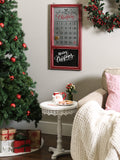 DII Christmas Advent Collection Decorative & Reusable Wooden Countdown Calendar, 30x15.37", Chalkboard