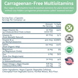 Future Kind Carrageenan-Free Foundations Multivitamin: Vegan Multivitamins for Women & Men- Plant Based Multivitamin, Omega-3, B12, D3, Zinc, Iodine, Magnesium, K2 & Selenium- Compostable Bag